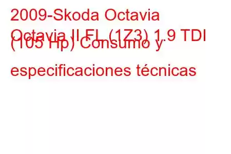 2009-Skoda Octavia
Octavia II FL (1Z3) 1.9 TDI (105 Hp) Consumo y especificaciones técnicas