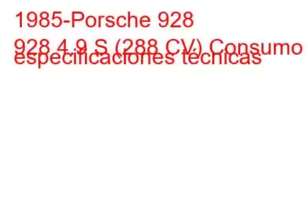 1985-Porsche 928
928 4.9 S (288 CV) Consumo y especificaciones técnicas