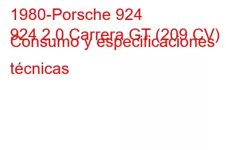 1980-Porsche 924
924 2.0 Carrera GT (209 CV) Consumo y especificaciones técnicas