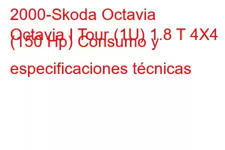 2000-Skoda Octavia
Octavia I Tour (1U) 1.8 T 4X4 (150 Hp) Consumo y especificaciones técnicas