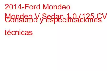 2014-Ford Mondeo
Mondeo V Sedan 1.0 (125 CV) Consumo y especificaciones técnicas