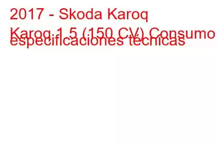 2017 - Skoda Karoq
Karoq 1.5 (150 CV) Consumo y especificaciones técnicas