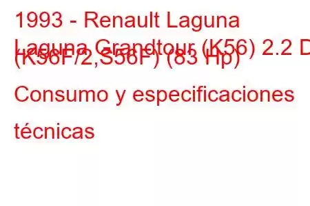 1993 - Renault Laguna
Laguna Grandtour (K56) 2.2 D (K56F/2,S56F) (83 Hp) Consumo y especificaciones técnicas