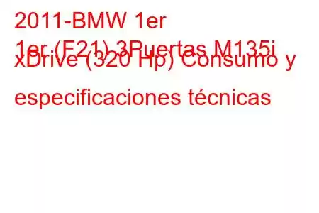 2011-BMW 1er
1er (F21) 3Puertas M135i xDrive (320 Hp) Consumo y especificaciones técnicas