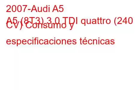 2007-Audi A5
A5 (8T3) 3.0 TDI quattro (240 CV) Consumo y especificaciones técnicas