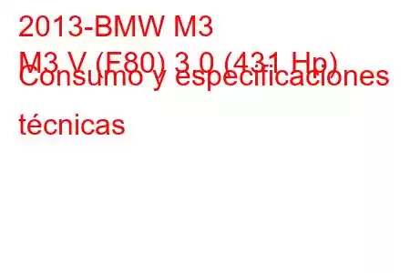 2013-BMW M3
M3 V (F80) 3.0 (431 Hp) Consumo y especificaciones técnicas