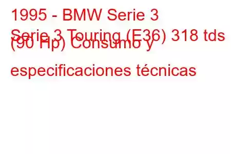 1995 - BMW Serie 3
Serie 3 Touring (E36) 318 tds (90 Hp) Consumo y especificaciones técnicas