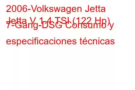 2006-Volkswagen Jetta
Jetta V 1.4 TSI (122 Hp) 7-Gang-DSG Consumo y especificaciones técnicas