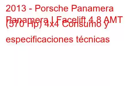 2013 - Porsche Panamera
Panamera I Facelift 4.8 AMT (570 Hp) 4x4 Consumo y especificaciones técnicas