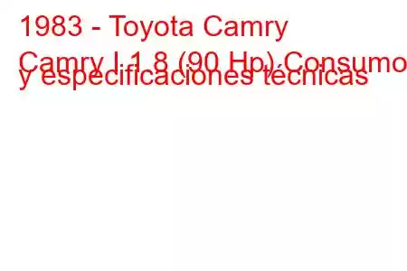 1983 - Toyota Camry
Camry I 1.8 (90 Hp) Consumo y especificaciones técnicas