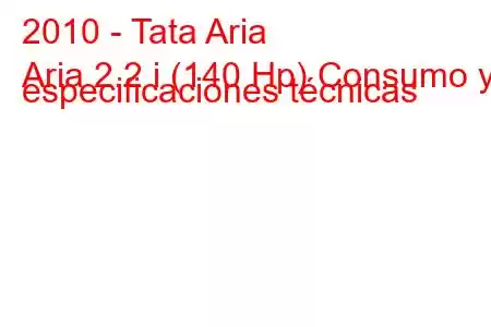 2010 - Tata Aria
Aria 2.2 i (140 Hp) Consumo y especificaciones técnicas