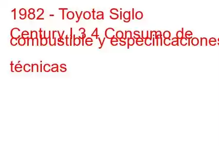 1982 - Toyota Siglo
Century I 3.4 Consumo de combustible y especificaciones técnicas