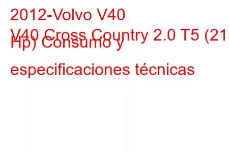 2012-Volvo V40
V40 Cross Country 2.0 T5 (213 Hp) Consumo y especificaciones técnicas