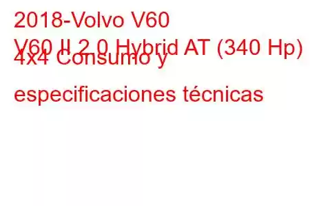 2018-Volvo V60
V60 II 2.0 Hybrid AT (340 Hp) 4x4 Consumo y especificaciones técnicas