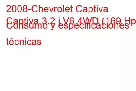 2008-Chevrolet Captiva
Captiva 3.2 i V6 4WD (169 Hp) Consumo y especificaciones técnicas