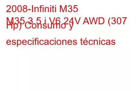 2008-Infiniti M35
M35 3.5 i V6 24V AWD (307 Hp) Consumo y especificaciones técnicas