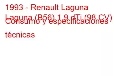 1993 - Renault Laguna
Laguna (B56) 1.9 dTi (98 CV) Consumo y especificaciones técnicas