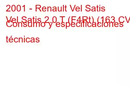 2001 - Renault Vel Satis
Vel Satis 2.0 T (F4Rt) (163 CV) Consumo y especificaciones técnicas