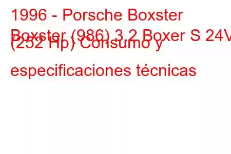 1996 - Porsche Boxster
Boxster (986) 3.2 Boxer S 24V (252 Hp) Consumo y especificaciones técnicas