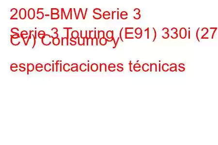 2005-BMW Serie 3
Serie 3 Touring (E91) 330i (272 CV) Consumo y especificaciones técnicas