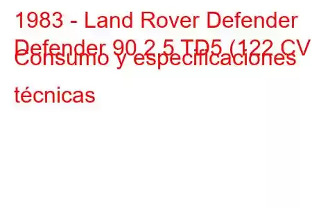 1983 - Land Rover Defender
Defender 90 2.5 TD5 (122 CV) Consumo y especificaciones técnicas