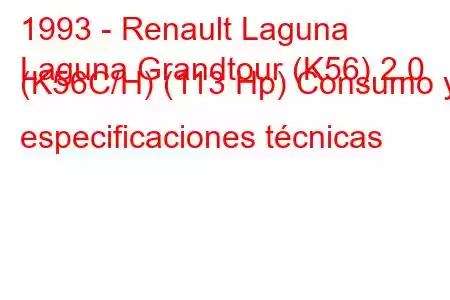 1993 - Renault Laguna
Laguna Grandtour (K56) 2.0 (K56C/H) (113 Hp) Consumo y especificaciones técnicas