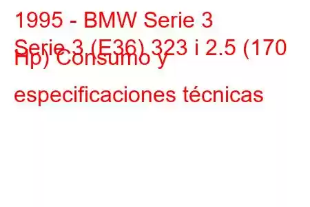 1995 - BMW Serie 3
Serie 3 (E36) 323 i 2.5 (170 Hp) Consumo y especificaciones técnicas