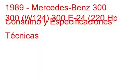 1989 - Mercedes-Benz 300
300 (W124) 300 E-24 (220 Hp) Consumo y Especificaciones Técnicas