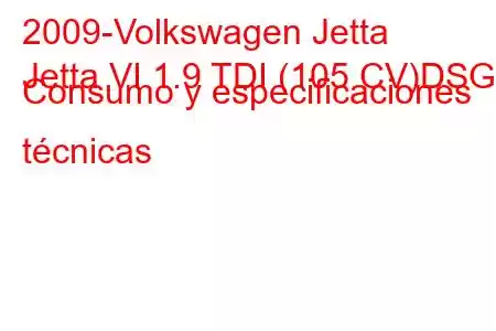 2009-Volkswagen Jetta
Jetta VI 1.9 TDI (105 CV)DSG Consumo y especificaciones técnicas