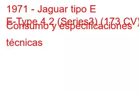 1971 - Jaguar tipo E
E-Type 4.2 (Series3) (173 CV) Consumo y especificaciones técnicas