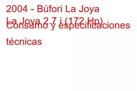 2004 - Búfori La Joya
La Joya 2.7 i (172 Hp) Consumo y especificaciones técnicas