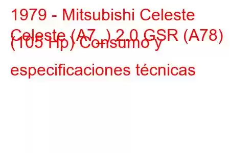 1979 - Mitsubishi Celeste
Celeste (A7_) 2.0 GSR (A78) (105 Hp) Consumo y especificaciones técnicas