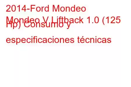 2014-Ford Mondeo
Mondeo V Liftback 1.0 (125 Hp) Consumo y especificaciones técnicas