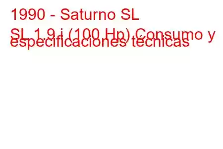 1990 - Saturno SL
SL 1.9 i (100 Hp) Consumo y especificaciones técnicas