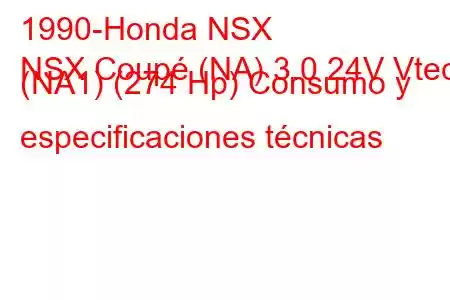 1990-Honda NSX
NSX Coupé (NA) 3.0 24V Vtec (NA1) (274 Hp) Consumo y especificaciones técnicas