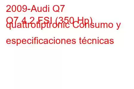 2009-Audi Q7
Q7 4.2 FSI (350 Hp) quattrotiptronic Consumo y especificaciones técnicas