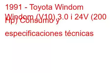 1991 - Toyota Windom
Windom (V10) 3.0 i 24V (200 Hp) Consumo y especificaciones técnicas