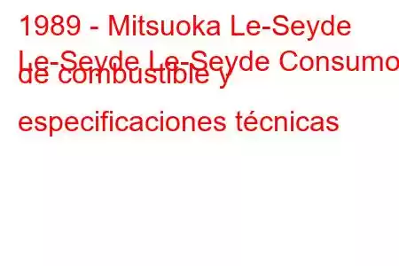 1989 - Mitsuoka Le-Seyde
Le-Seyde Le-Seyde Consumo de combustible y especificaciones técnicas