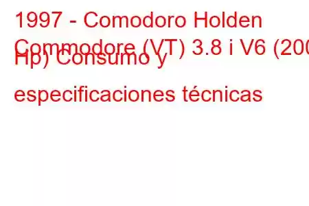 1997 - Comodoro Holden
Commodore (VT) 3.8 i V6 (200 Hp) Consumo y especificaciones técnicas