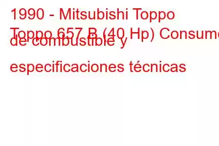 1990 - Mitsubishi Toppo
Toppo 657 B (40 Hp) Consumo de combustible y especificaciones técnicas