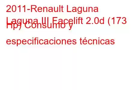 2011-Renault Laguna
Laguna III Facelift 2.0d (173 Hp) Consumo y especificaciones técnicas