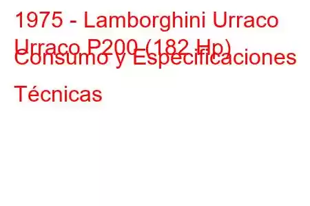 1975 - Lamborghini Urraco
Urraco P200 (182 Hp) Consumo y Especificaciones Técnicas