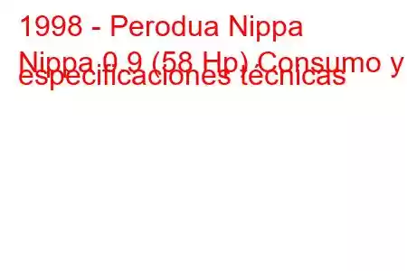 1998 - Perodua Nippa
Nippa 0.9 (58 Hp) Consumo y especificaciones técnicas