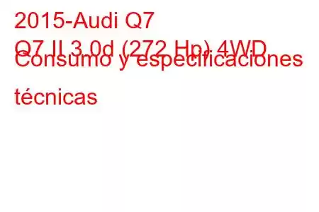 2015-Audi Q7
Q7 II 3.0d (272 Hp) 4WD Consumo y especificaciones técnicas