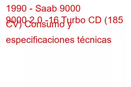 1990 - Saab 9000
9000 2.0 -16 Turbo CD (185 CV) Consumo y especificaciones técnicas