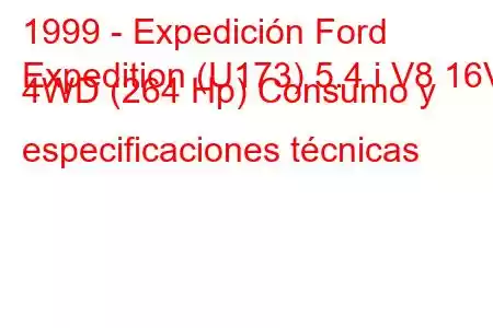 1999 - Expedición Ford
Expedition (U173) 5.4 i V8 16V 4WD (264 Hp) Consumo y especificaciones técnicas