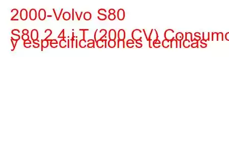 2000-Volvo S80
S80 2.4 i T (200 CV) Consumo y especificaciones técnicas