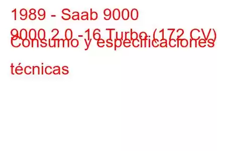 1989 - Saab 9000
9000 2.0 -16 Turbo (172 CV) Consumo y especificaciones técnicas