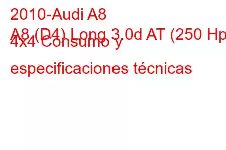 2010-Audi A8
A8 (D4) Long 3.0d AT (250 Hp) 4x4 Consumo y especificaciones técnicas