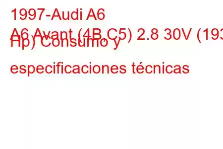 1997-Audi A6
A6 Avant (4B,C5) 2.8 30V (193 Hp) Consumo y especificaciones técnicas